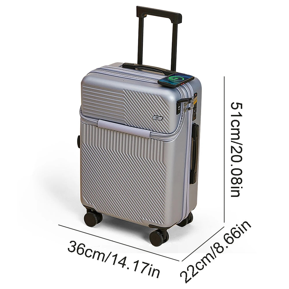 Sleek High Quality 20 Inch Hardshell Carry-On Luggage Suitcase with Universal Wheels
